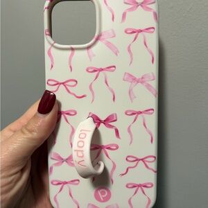 Loopy Pink Bow Iphone 14 plus